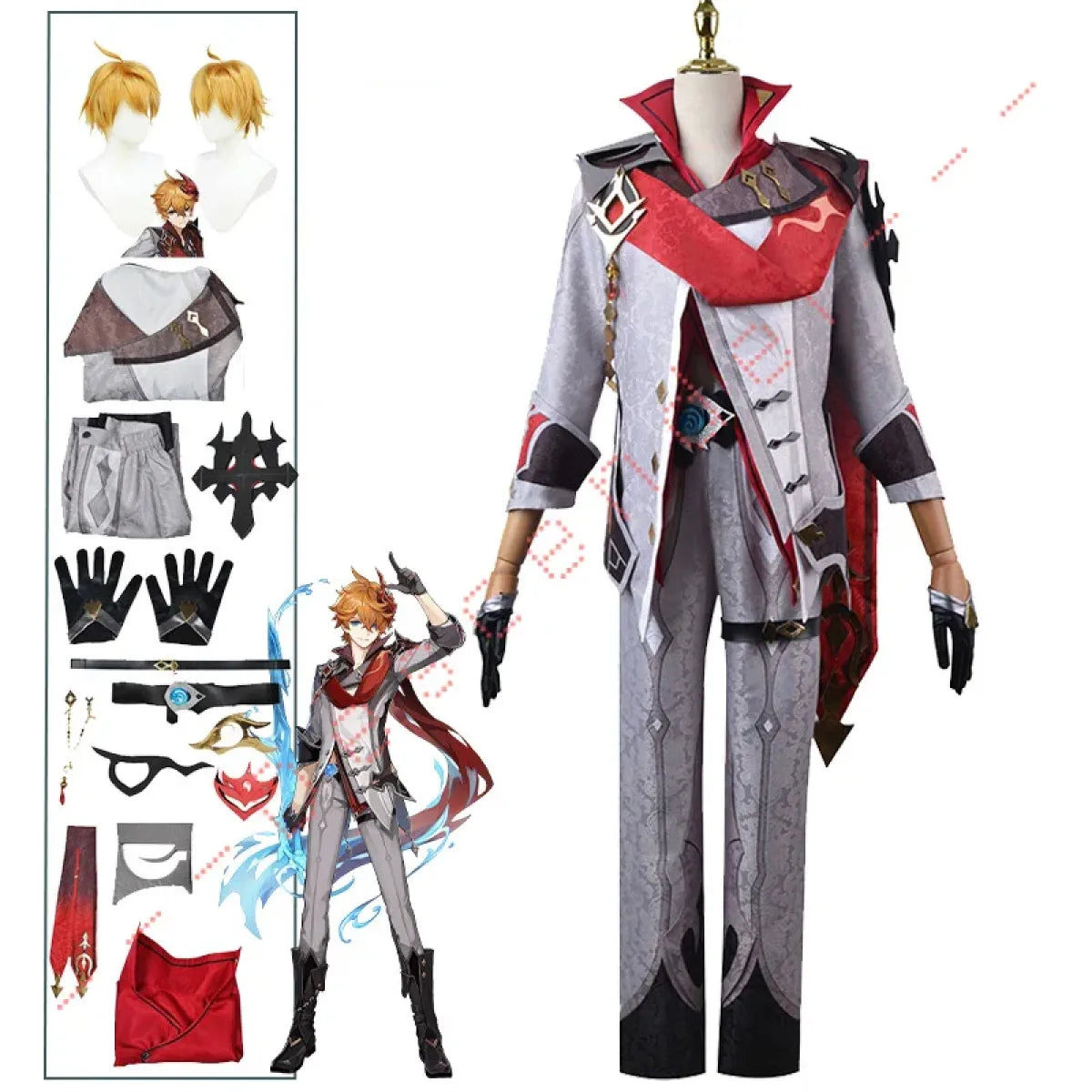 Genshin Impact Tartaglia/Childe Cosplay Set