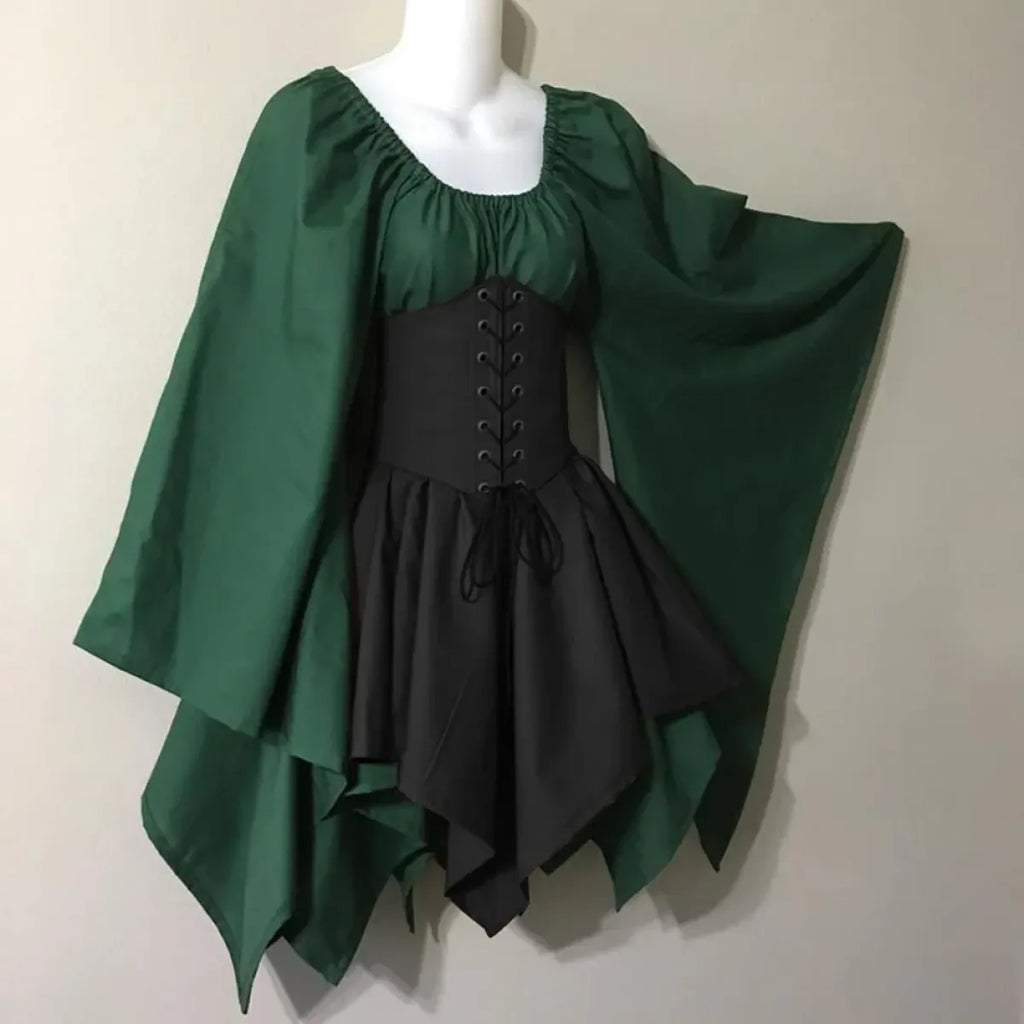 Gothic Elf Corset Dress – Medieval Fairy Lolita Cosplay