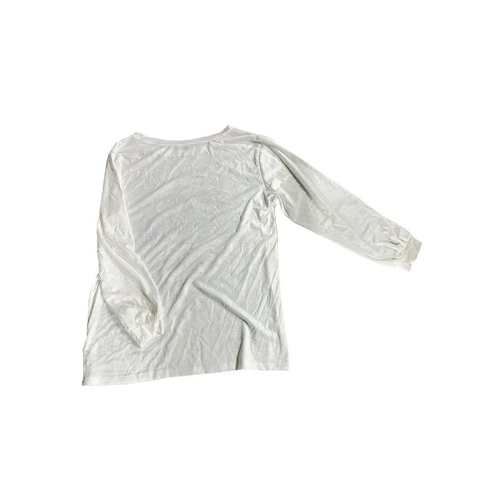 Skull Print Long Sleeve T-Shirt – Grunge Y2K Punk Pullover Top