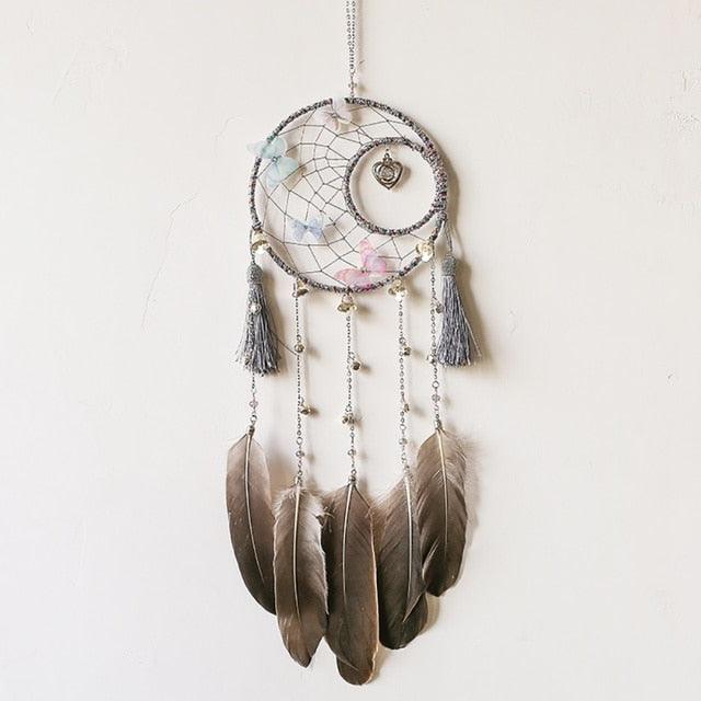 Handmade Dream Catcher Feather Car Interior Rear view Mirror Mini Home Decoration Retro Feather Dream net Catcher Feathers Wall Hanging Dream Net Weaving Decor Gifts for Car Room Decor Charms Pendant Decor Wall Hanging Ornaments