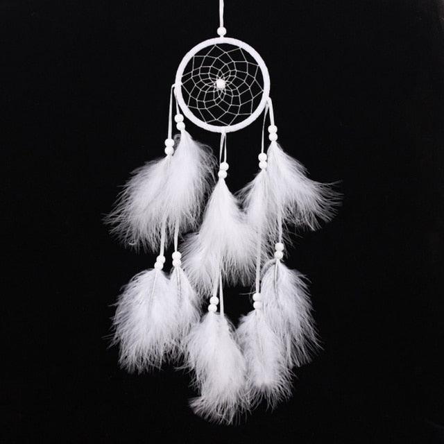 Handmade Dream Catcher Feather Car Interior Rear view Mirror Mini Home Decoration Retro Feather Dream net Catcher Feathers Wall Hanging Dream Net Weaving Decor Gifts for Car Room Decor Charms Pendant Decor Wall Hanging Ornaments