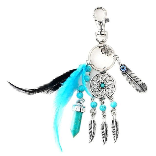 Handmade Dream Catcher Feather Car Interior Rear view Mirror Mini Home Decoration Retro Feather Dream net Catcher Feathers Wall Hanging Dream Net Weaving Decor Gifts for Car Room Decor Charms Pendant Decor Wall Hanging Ornaments