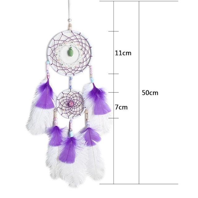 Handmade Dream Catcher Feather Car Interior Rear view Mirror Mini Home Decoration Retro Feather Dream net Catcher Feathers Wall Hanging Dream Net Weaving Decor Gifts for Car Room Decor Charms Pendant Decor Wall Hanging Ornaments