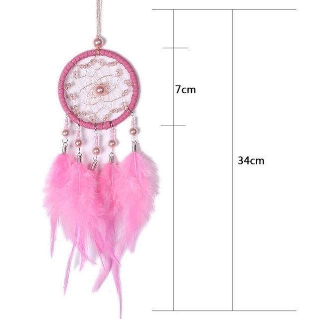Handmade Dream Catcher Feather Car Interior Rear view Mirror Mini Home Decoration Retro Feather Dream net Catcher Feathers Wall Hanging Dream Net Weaving Decor Gifts for Car Room Decor Charms Pendant Decor Wall Hanging Ornaments