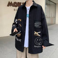 Harajuku Graphic Button Up Shirt