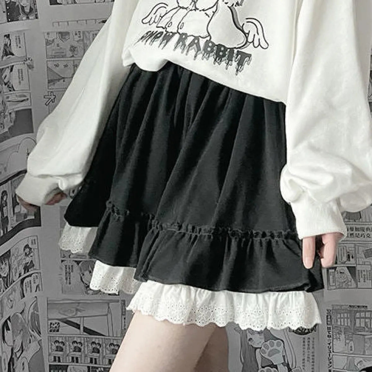 Summer Harajuku Patchwork Skirt