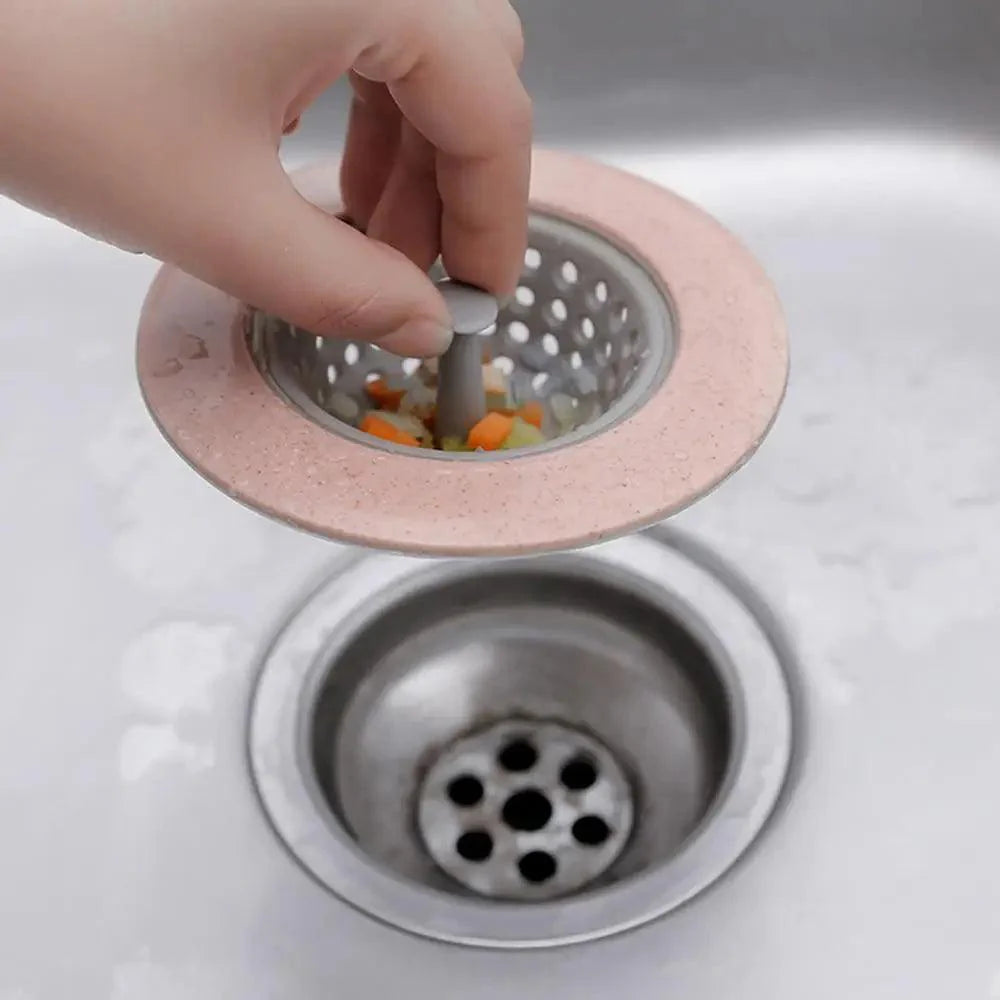 High Quality 2PCS Portable Silicone Sink Strainer Waste Plug Sink Filter Waste Collector Kitchen Bathroom Accessories Colanders & Strainers