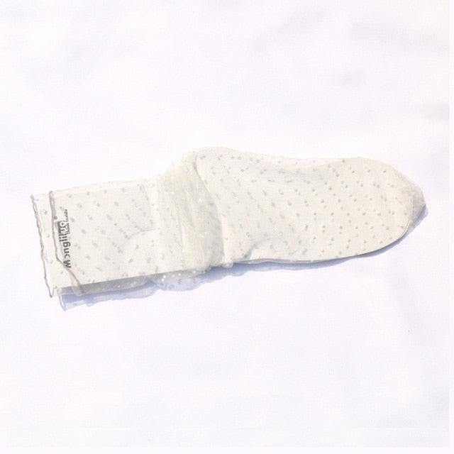 High Quality Lace Socks Women Transparent Mesh Ankle Socks Ladies Ultra-Thin Princess Tulle Socks For Women