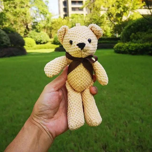 High Quality Soft 18-20CM Teddy Bear Stuffed Plush Toys Cute Dress Rabbit Pendant Dolls Gifts Birthday Wedding Party Decor