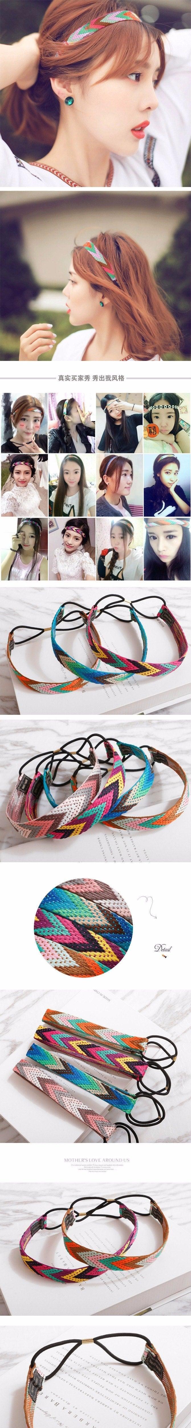 High Quality Vintage Bohemian Ethnic Embroidery Flower Headband for Women Girl Elastic Hair Band Retro Gorgeous Hair Accessories For Women