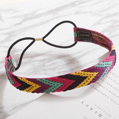 High Quality Vintage Bohemian Ethnic Embroidery Flower Headband for Women Girl Elastic Hair Band Retro Gorgeous Hair Accessories For Women