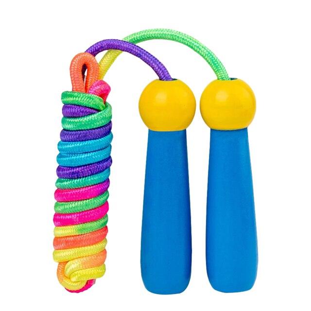 Jumping Wooden Handle Ergonomic School Adjustable Length Portable Training Skipping Rope Indoor Outdoor Wooden Handle Jumping Ropes Adjustable Skipping Rope For Boys And Girls Fitness Exercise Outdoor Activity 2.4m