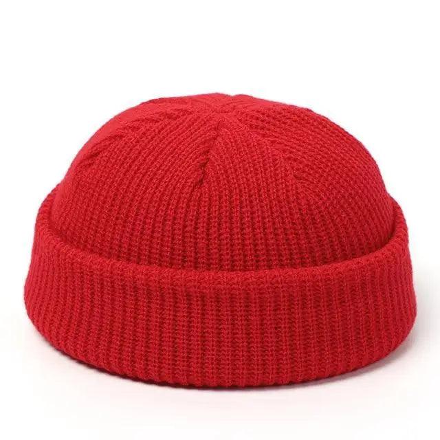 Knitted Hats For Women Men Beanie Hat Winter Stylish  Baggy Melon Cap Fisherman Beanies Hats For Men For Winter Unisex Solid Color Knitted Beanie Hat Warm Brimless Cuff  Sailor Cap