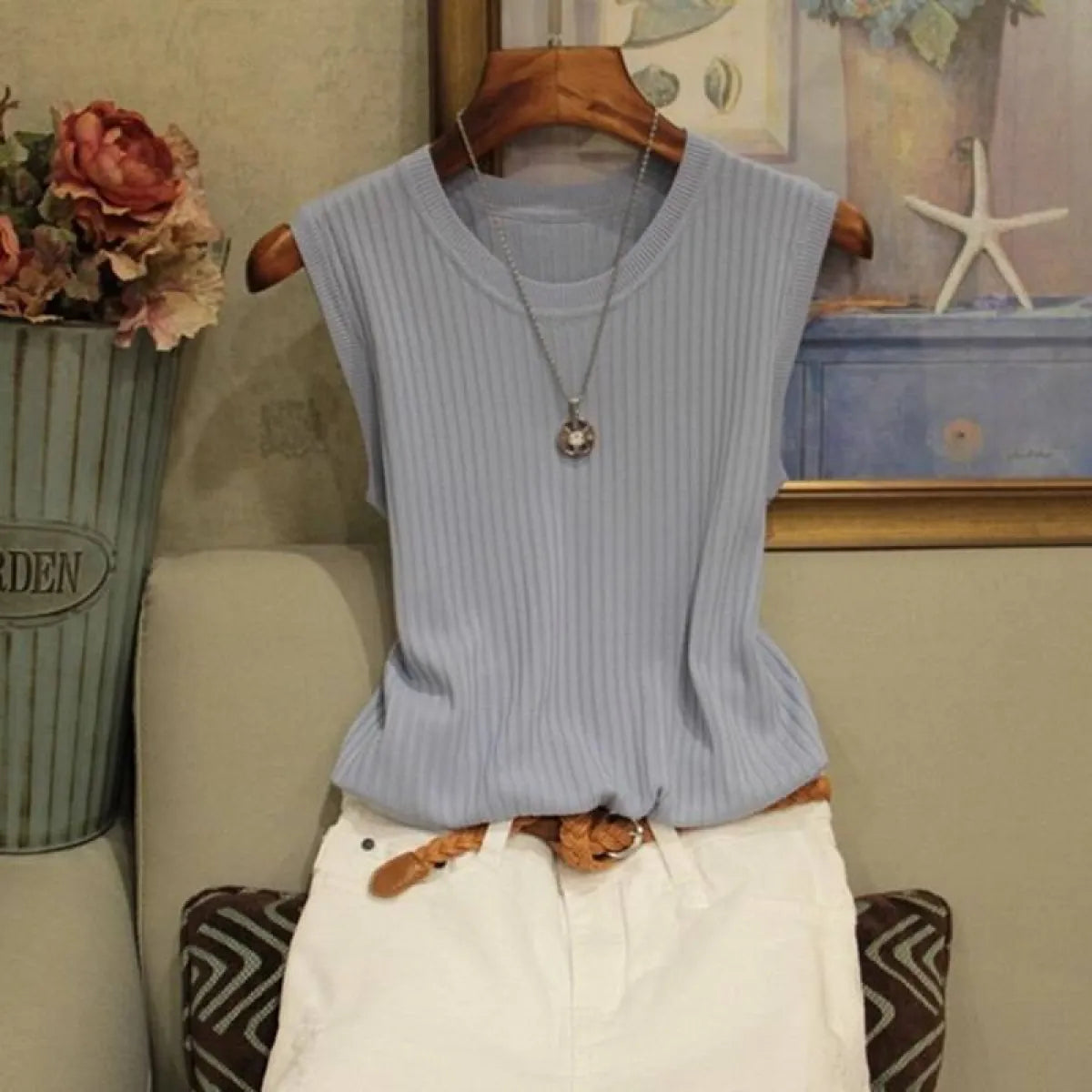 Knitted O-Neck Shirts
