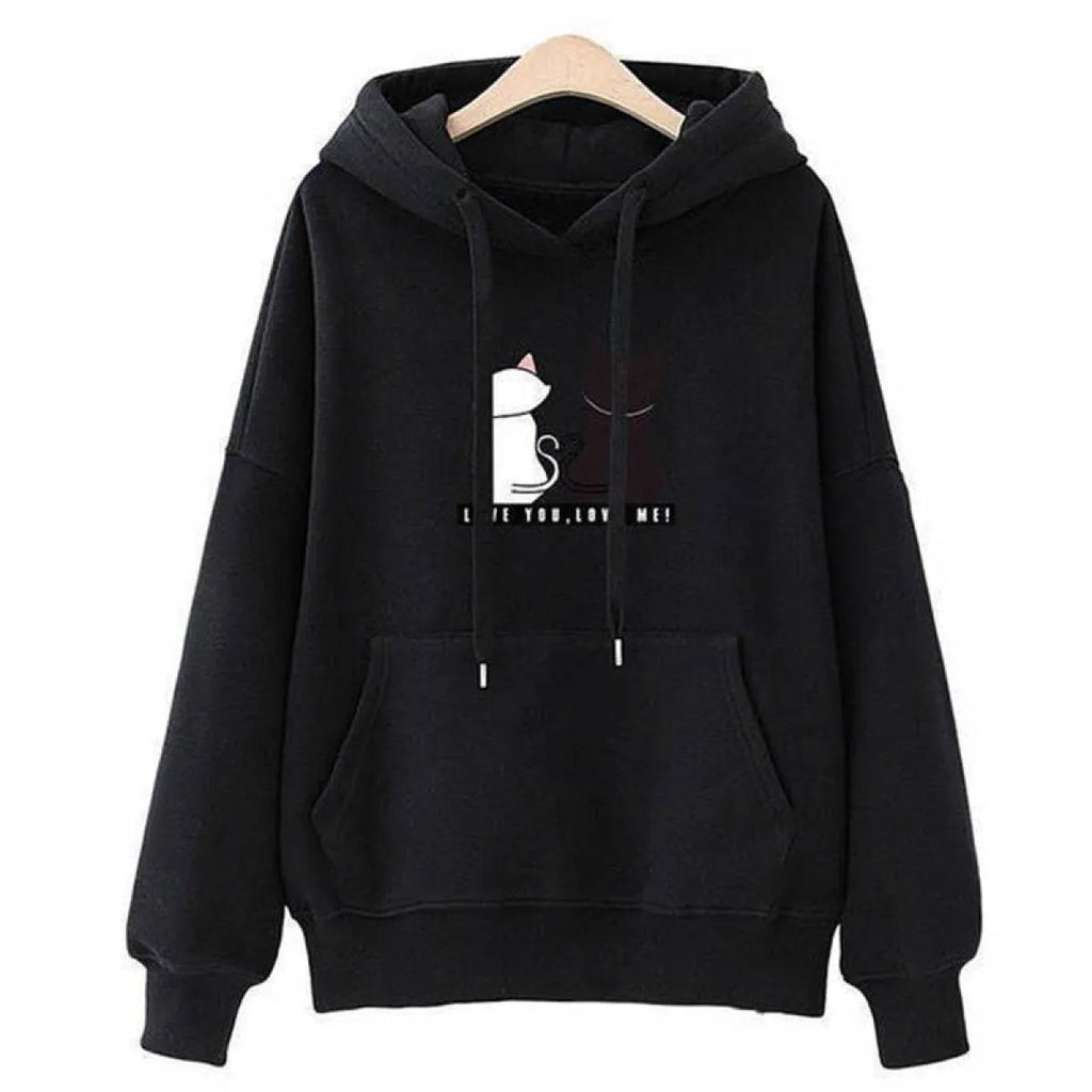 Love You. Love Me! Cat Hoodie