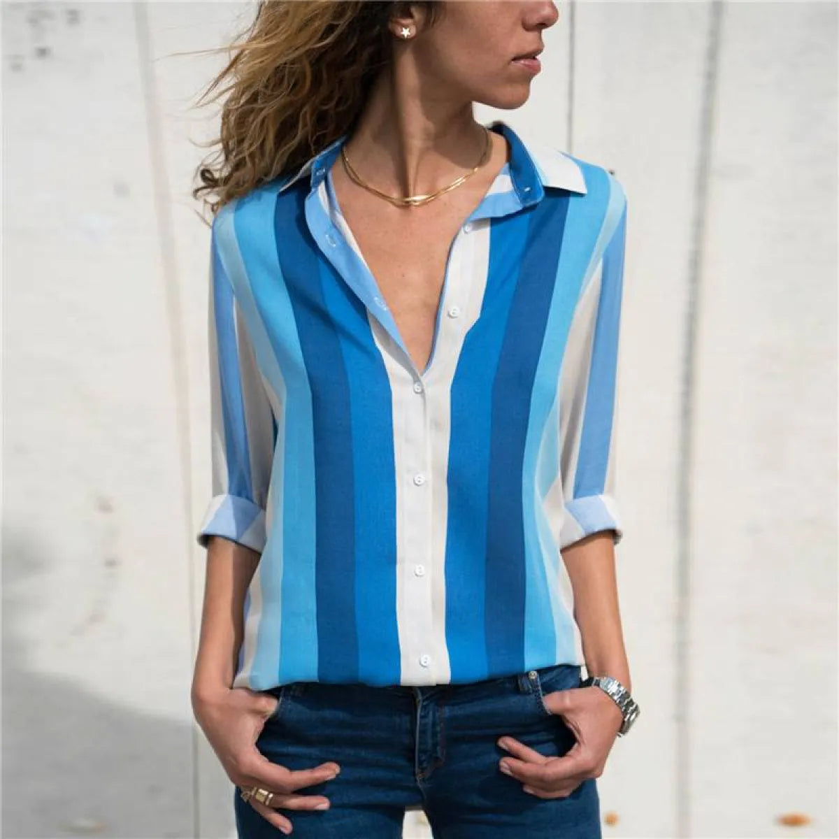 Korean Office Chiffon Blouse