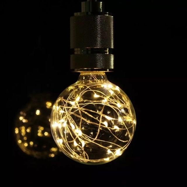LED String Light Bulb Colorful RGB Lighting Copper Wire Bulb Home Decor And Safety Voltage Compliance Plugin Electric Suitable for Indoor Wedding Garden Landscape