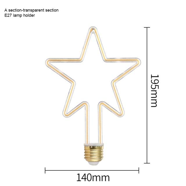 Light Bulb Retro Vintage Edison Ampoule Bulbs Vintage Lamp Retro Light Fireworks Bulb Lamp for Home Party Balcony Garden Christmas Halloween Decoration
