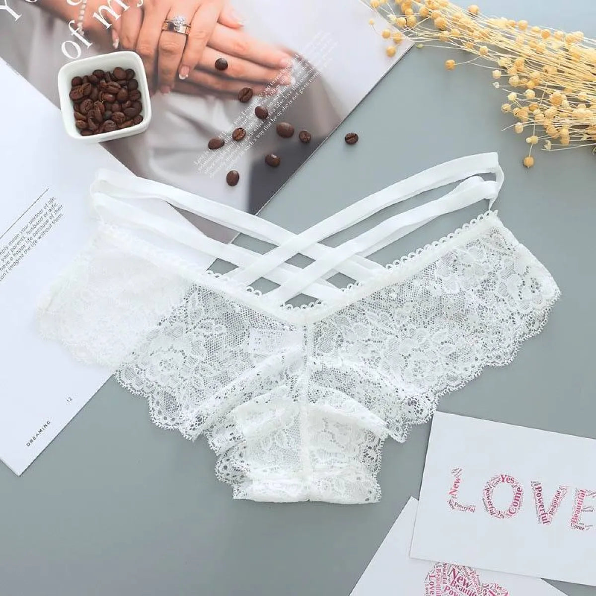 Low-Rise Panties With Cross Straps