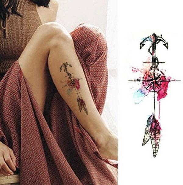 Luxury Colorful And Black Womens Tattoo Temporary Flower Waterproof Elegant Modern Tattoo For Shoulder