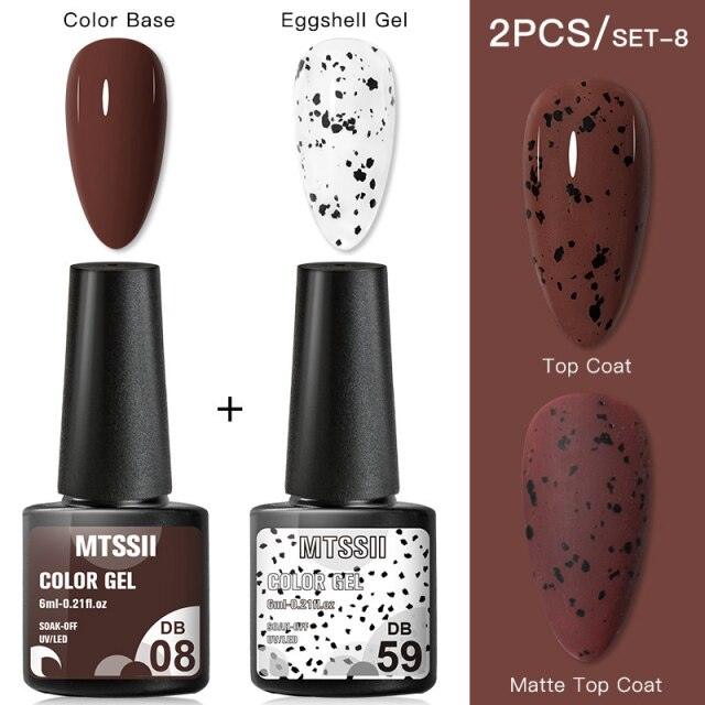 Luxury Gel Nail Polish Permanent Glossy Matte Egg Effect Elegant Stylish Eggshell Design For Women And Lady Nail Gel