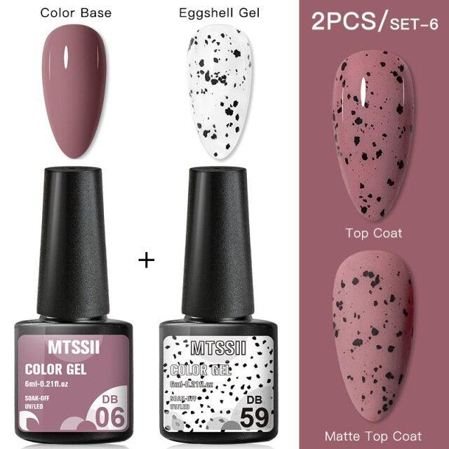 Luxury Gel Nail Polish Permanent Glossy Matte Egg Effect Elegant Stylish Eggshell Design For Women And Lady Nail Gel