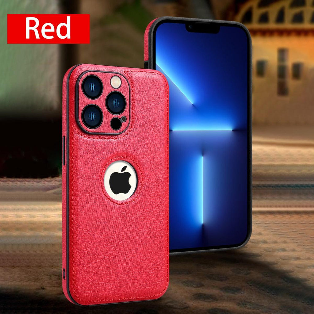 Luxury Leather Case for iPhone 14 13 12 11 Pro MAX XS XR 7 8 Plus Classic Silicone Phone Cover  Leather Case Thin Flexible Soft Grip Luxury PU Leather Cover for Men Durable Anti-Scratch Full Phone Cases