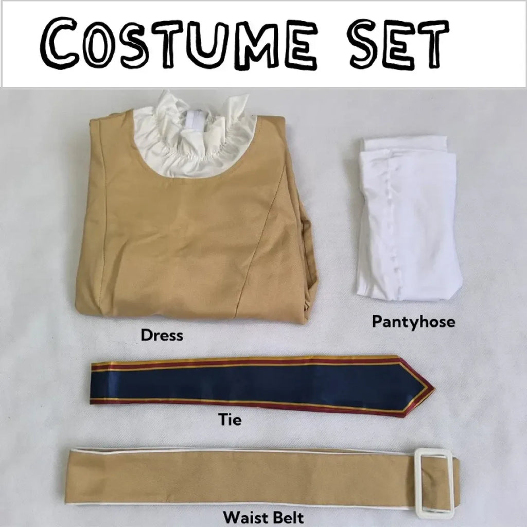M3GAN 2.0 Cosplay Dress – Brown Uniform Set for Women & Girls