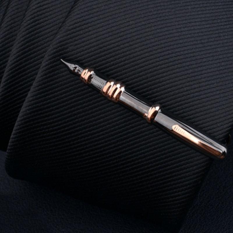 Men's Metal Necktie Bar Unique Vintage Necktie Bar Clip Tie Pin Business Meeting Party Men Necktie Bar Formal Shirt Wedding Gold Tie Clip Men's Gift Fashion Tie Clips Clothing Accessories For Your Husband