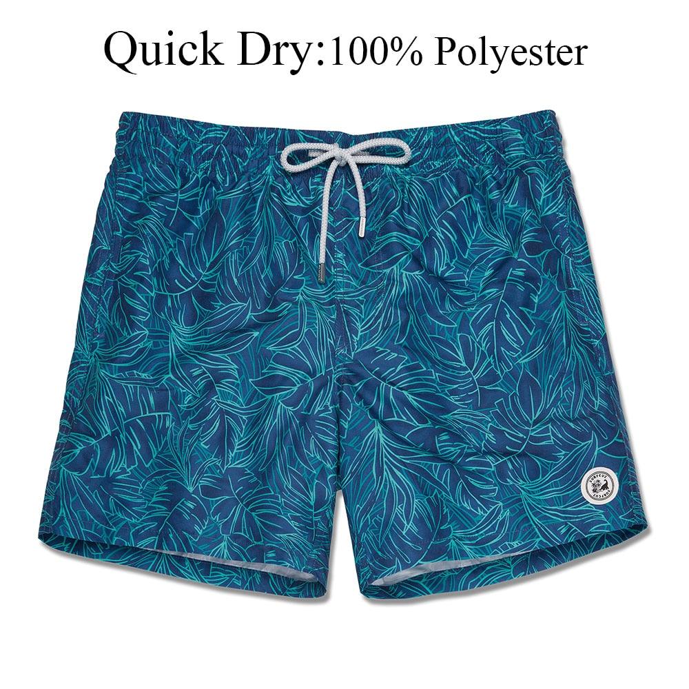 Men's Swim Shorts Quick Dry Beach Board Shorts with Mesh Lining New Summer Swimwear Surfing Swim Trunks for Men Men's Shorts Athletic Shorts Men's Spring and Summer Street Leisure Sports Drawstring Men's Short
