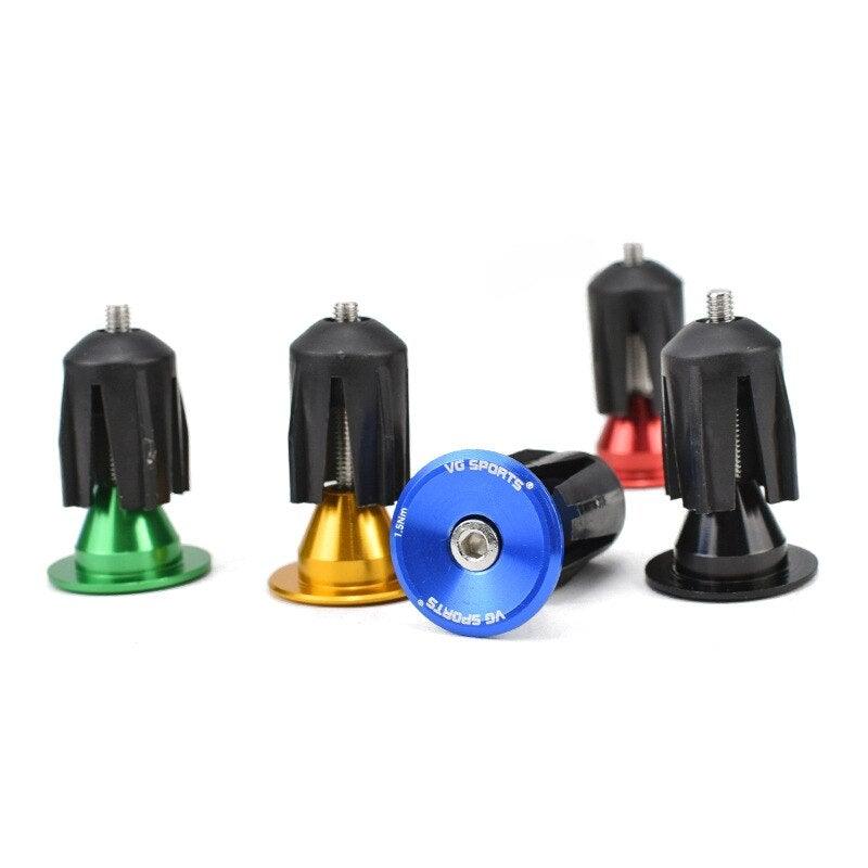 Mini Lightweight Lock Mountain Bicycle Grip Handlebar End Cap Handle Bar Grips End Plugs Mountain Bike Road Bicycle One Pair Bike Handlebar End Plugs Aluminum Alloy Expansion Handlebar Grips Cap