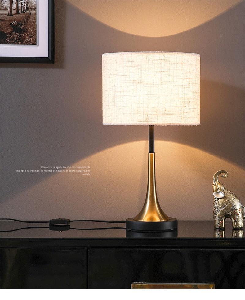Modern Nordic LED Table Lamp Creative Simplicity Cloth Desk Light Indoor  Decorative Table Lamp Cute Study Lamps for Bedroom Décor