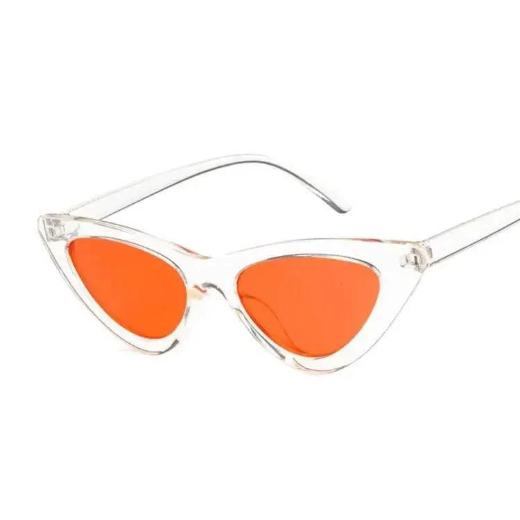 Modern Vintage Cateye Sunglasses Cool Women Retro Small Cat Eye Sun Glasses Elegant Designer Colorful Eyewear For Female Polarised Cat Eye Sunglasses for Women, 100% UV Protection Retro Narrow Pointy Cateye Womens Sunglasses