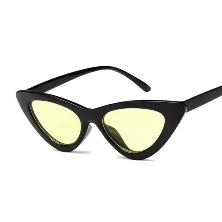 Modern Vintage Cateye Sunglasses Cool Women Retro Small Cat Eye Sun Glasses Elegant Designer Colorful Eyewear For Female Polarised Cat Eye Sunglasses for Women, 100% UV Protection Retro Narrow Pointy Cateye Womens Sunglasses