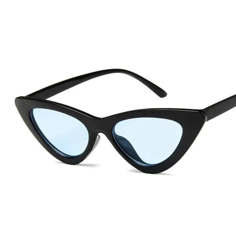 Modern Vintage Cateye Sunglasses Cool Women Retro Small Cat Eye Sun Glasses Elegant Designer Colorful Eyewear For Female Polarised Cat Eye Sunglasses for Women, 100% UV Protection Retro Narrow Pointy Cateye Womens Sunglasses