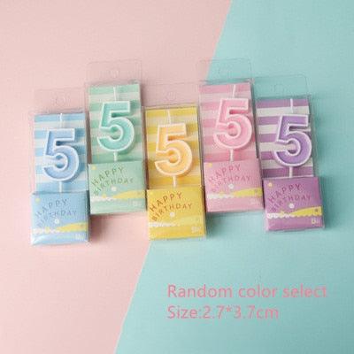 Multiple Color Numbers 0-9  Birthday Candles Cake Topper Insert Creative Birthday Party Number Candles Colorful Birthday Cake 0-9 Candles for Birthday Wedding Anniversary Reunions Theme Party Decoration Dessert Table Candle Ornaments