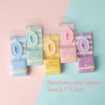 Multiple Color Numbers 0-9  Birthday Candles Cake Topper Insert Creative Birthday Party Number Candles Colorful Birthday Cake 0-9 Candles for Birthday Wedding Anniversary Reunions Theme Party Decoration Dessert Table Candle Ornaments