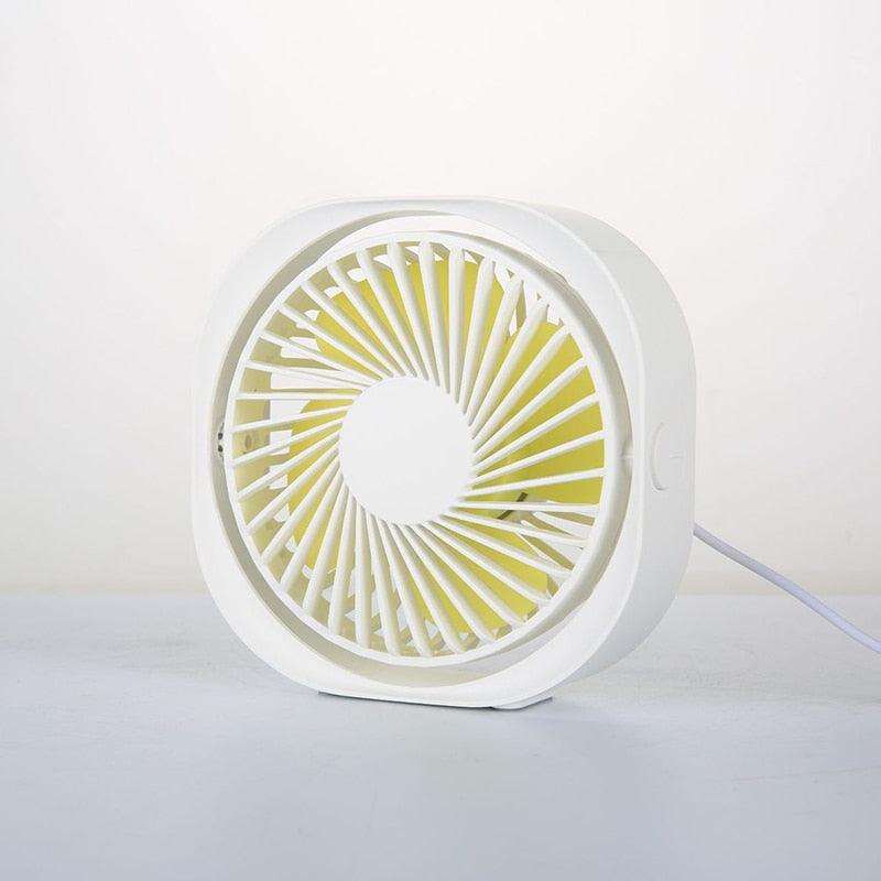 New 360° USB Fan Cooler Cooling Mini Fan Portable 3 Speed Super Mute Cooler for Office Cool Fans Car Home Notebook Laptop Portable Mini Fan for Bedroom Office Desktop