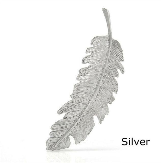 New Alloy Vintage Hair Clip Feather Leaf Shape Barrette Metal Hairpins For Women Lady Headwear Hair Accessories Non-slip Headwear for Women