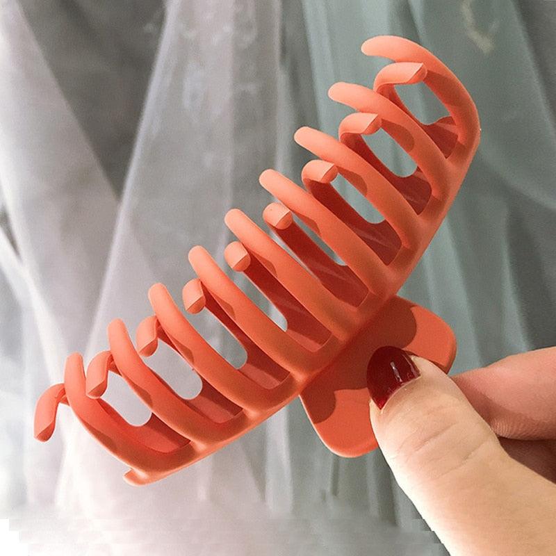 New Colorful Claw Hair Clip for Women Girls Tough Plastic Large Size Hair Clamps Butterfly Clip Gorgeous Hair Accessories Holidays Gifts For Women
