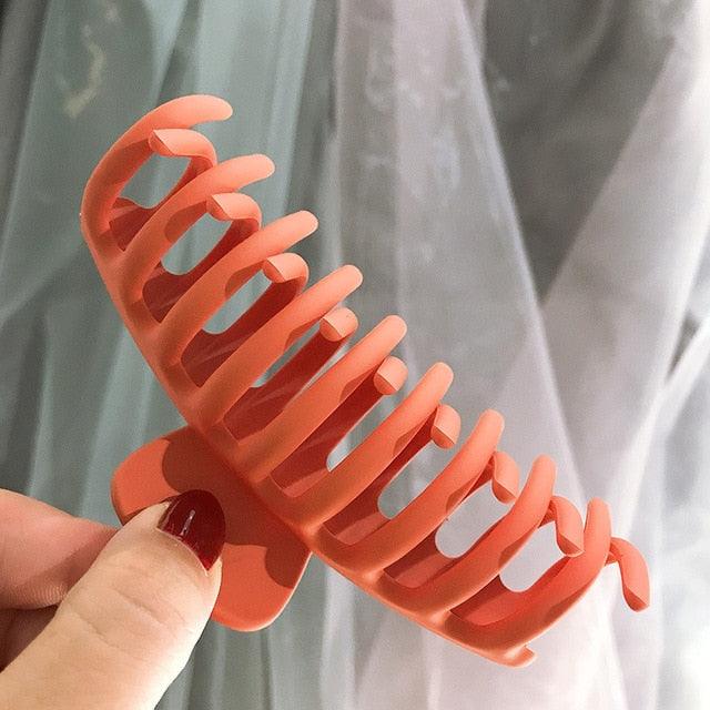 New Colorful Claw Hair Clip for Women Girls Tough Plastic Large Size Hair Clamps Butterfly Clip Gorgeous Hair Accessories Holidays Gifts For Women