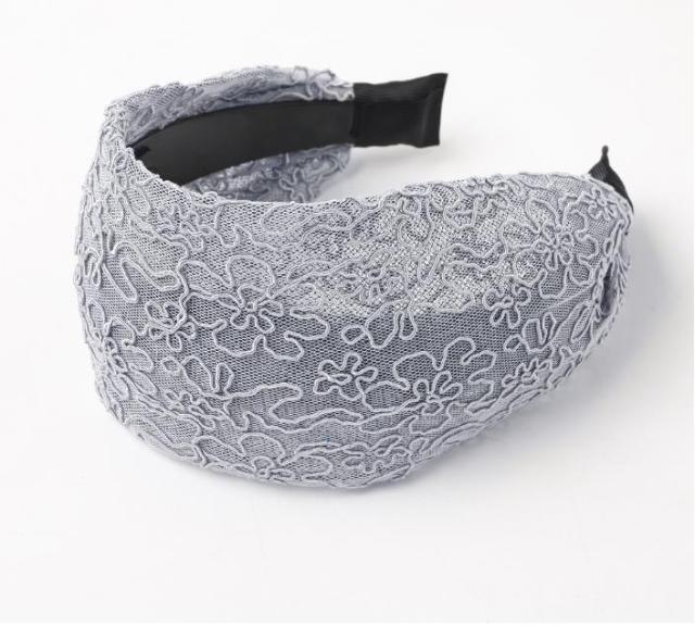 New Fashion Gradient Wide-sided Lace Simple Breathable Toothed Non-slip Headband for Women Girl Hair Accessories Headwear Gorgeous Hair Accessories For Women
