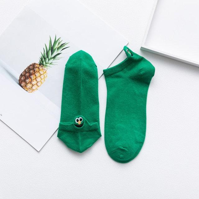 Unix Socks for Women's Pure Cotton Candy-Colored Cartoon Short Socks Heart Casual Animal Funny Socks Cute Short Fun Boat Socks For Men And Women