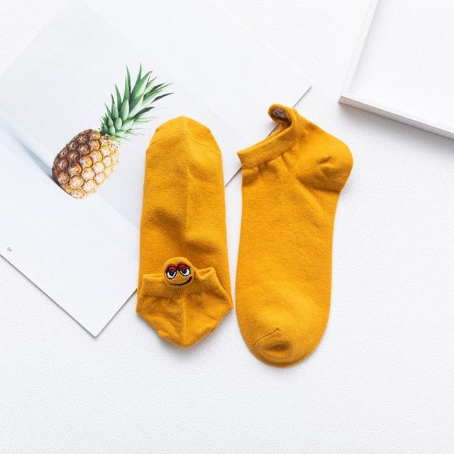 Unix Socks for Women's Pure Cotton Candy-Colored Cartoon Short Socks Heart Casual Animal Funny Socks Cute Short Fun Boat Socks For Men And Women
