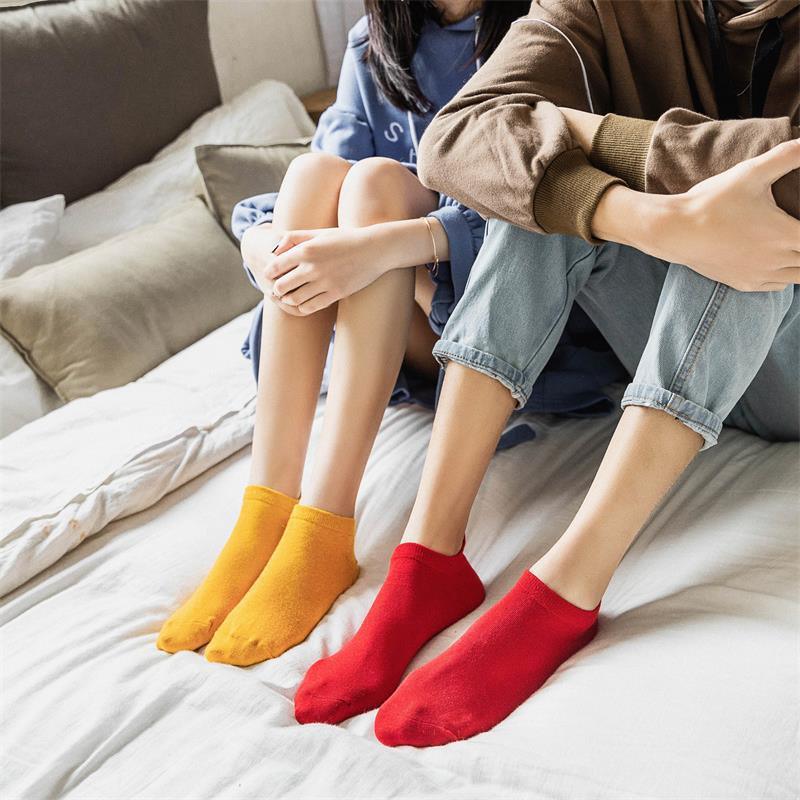 Unix Socks for Women's Pure Cotton Candy-Colored Cartoon Short Socks Heart Casual Animal Funny Socks Cute Short Fun Boat Socks For Men And Women