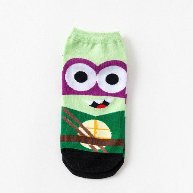Unix Socks for Women's Pure Cotton Candy-Colored Cartoon Short Socks Heart Casual Animal Funny Socks Cute Short Fun Boat Socks For Men And Women