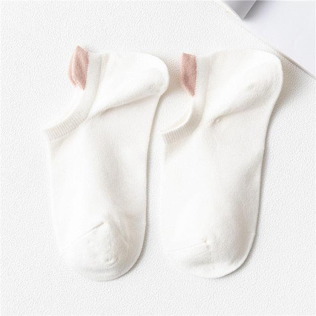 Unix Socks for Women's Pure Cotton Candy-Colored Cartoon Short Socks Heart Casual Animal Funny Socks Cute Short Fun Boat Socks For Men And Women