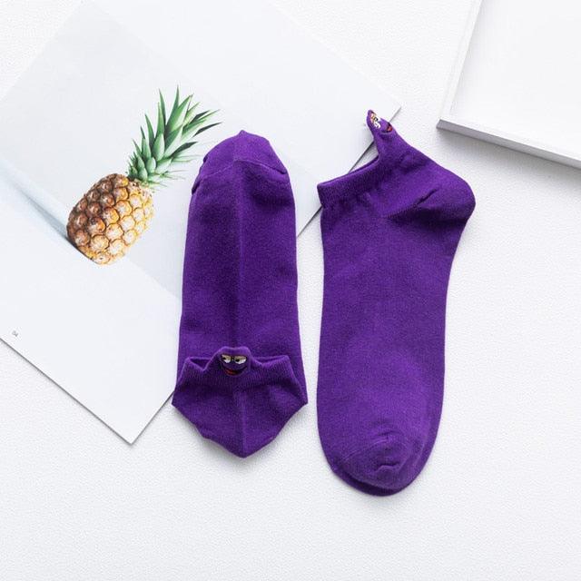Unix Socks for Women's Pure Cotton Candy-Colored Cartoon Short Socks Heart Casual Animal Funny Socks Cute Short Fun Boat Socks For Men And Women