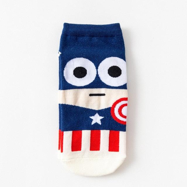 Unix Socks for Women's Pure Cotton Candy-Colored Cartoon Short Socks Heart Casual Animal Funny Socks Cute Short Fun Boat Socks For Men And Women