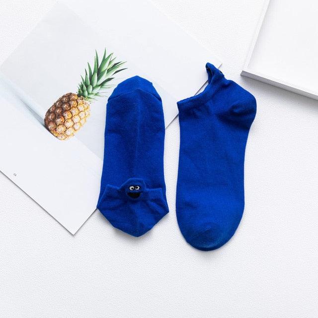 Unix Socks for Women's Pure Cotton Candy-Colored Cartoon Short Socks Heart Casual Animal Funny Socks Cute Short Fun Boat Socks For Men And Women